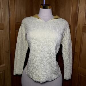 Soft Girl Honeycore Reversible Cotton Knit Yellow Hoodie Normcore Minimalist